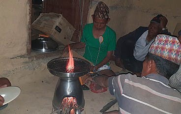 Locals using the Gas stove
