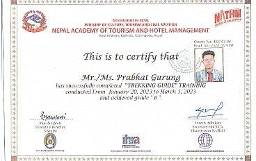 Trekking's Certificate