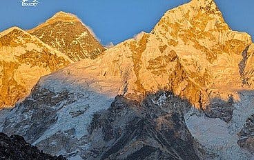 Everest during golden hour